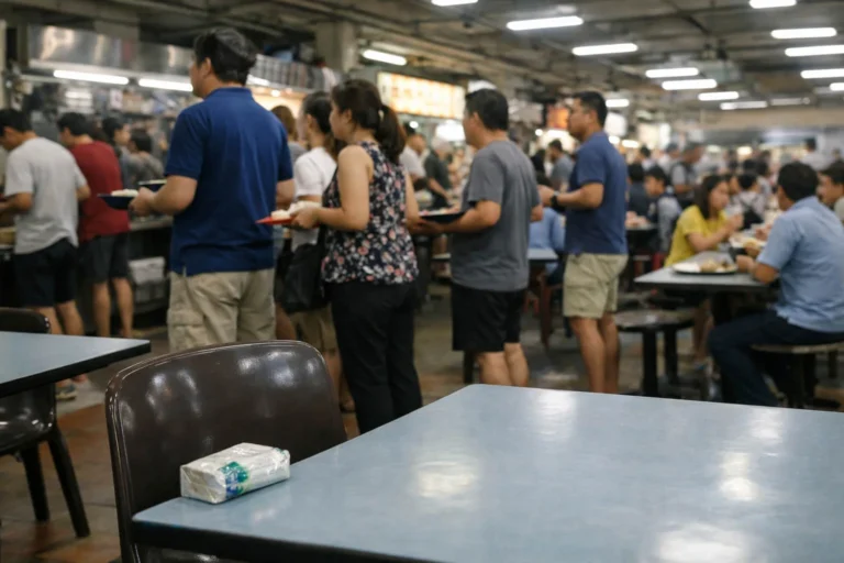 How to Chope Seats in Singapore (Hawker Etiquette Guide)
